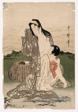 bij Peintre - Pearl divers 1802 Kitagawa Utamaro ukiyo e Bijin GA